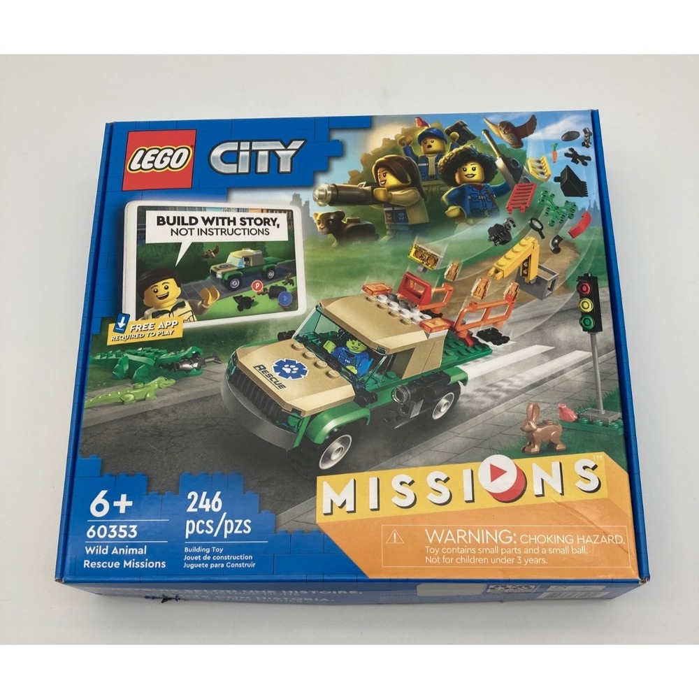 Lego City Missions- Wild Animal Rescue Missions- Model 60353- New Open Box
